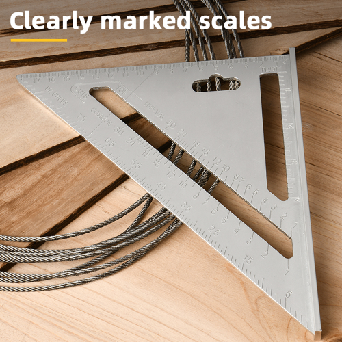 Угольник "Deli", 180 мм., металлический, серебристый фото 3