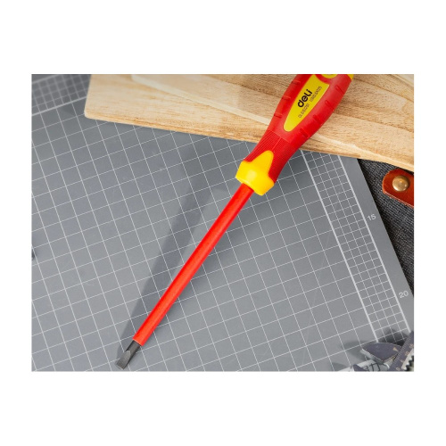 Отвертка Deli YS EDL5151251, диэлектрическая, SL5,5 x 125 мм фото 4