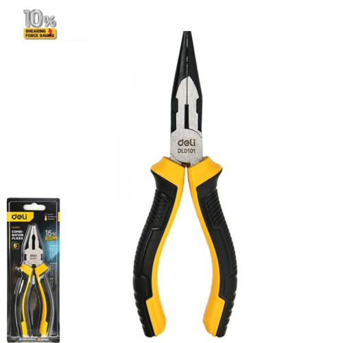 Длинногубцы Deli YS EDL0101, 160 мм, 2-х компонентные рукоятки фото 2 Длинногубцы Deli YS EDL0101, 160 мм, 2-х компонентные рукоятки фото 2
