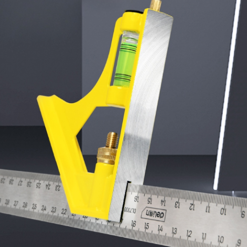 Строительная линейка Deli YS DL7300, с угольником и уровнем, 300 мм фото 2