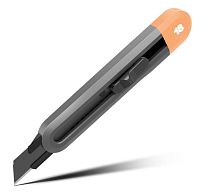 Нож строительный Deli HS HT4018C 18мм, Soft Touch, оранжевый