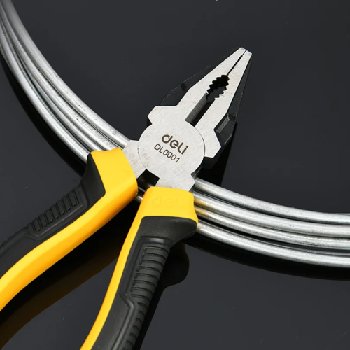 Плоскогубцы Deli YS EDL0001, 160 мм, 2-х компонентные рукоятки фото 3