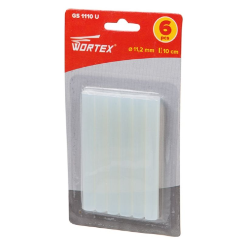 Стержни для клеевого пистолета WORTEX GS1110 U, 11.2x100 мм, 6 шт, прозрачные