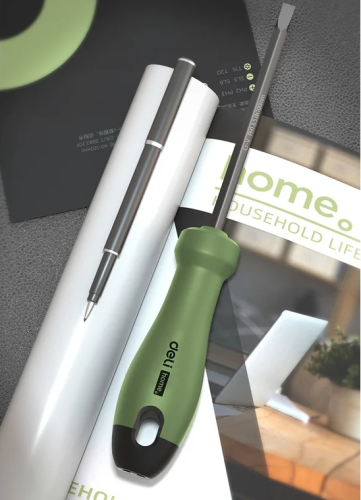 Отвертка двухсторонняя Deli HS HT1055L SL6, PH2x100 мм, Soft Touch, зеленый фото 3