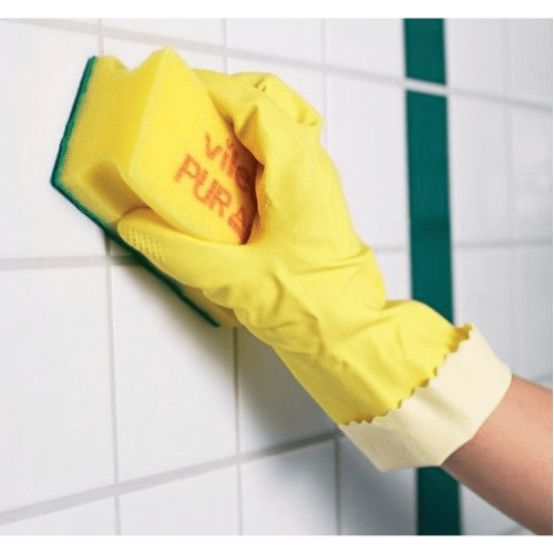 Перчатки латексные "Vileda Контракт", с внутренним х/б покрытием фото 2