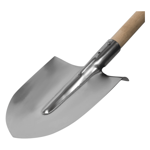 Лопата штыковая, 22 x 28 см, с черенком