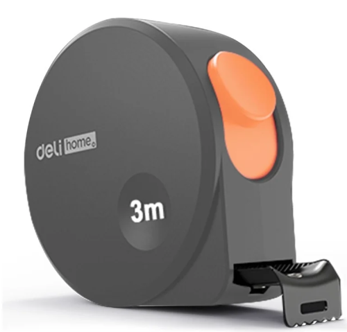 Рулетка Deli HS HT8316C 3м /16 мм, Soft Touch, оранжевый