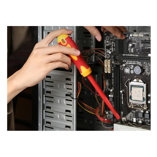 Отвертка Deli YS EDL518150, диэлектрическая, PH3 x 150 мм фото 2