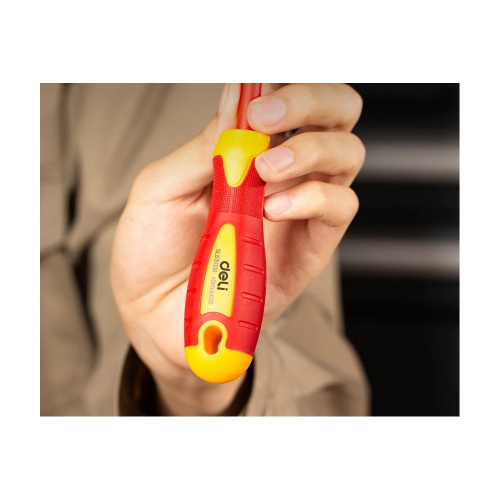 Отвертка Deli YS EDL5151251, диэлектрическая, SL5,5 x 125 мм фото 3