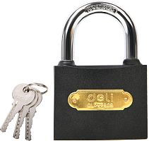 Замок навесной Deli YS EDL508909 75 мм, автомат, 3 ключа, защита от влаги