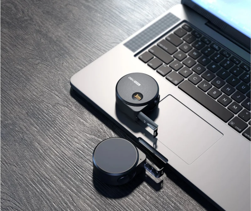 Рулетка Deli HS EHT8316 3 м/16 мм, Soft Touch, черный фото 3