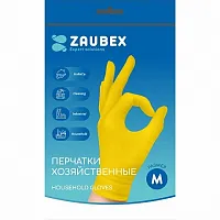 Перчатки хозяйственные латексные "Zaubex"