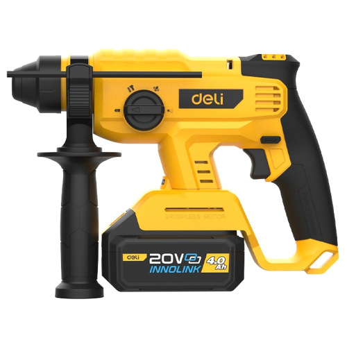 Перфоратор Deli YS EDC300 аккум., 2 Дж, 13-28 мм, 3 реж., 2 АКБ, 4 Ач, з/у 2А коробка фото 2