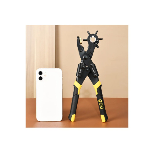 Дырокол Deli YS EDL1919A, для кожи, 250 мм., 6-в-1 фото 5