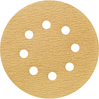 Круг шлифовальный абразивный Krugo Master, 8 отверстий, d125, p.150