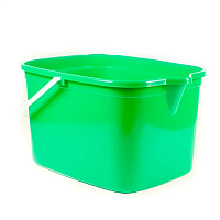 Ведро прямоугольное, 12 л, пластик, зеленый