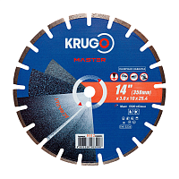 Круг алмазный по асфальту "Krugo Master", 350 x 25,4 мм, сегментный