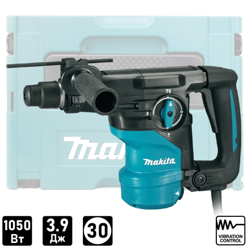 Перфоратор MAKITA HR3001CJ, 1050 Вт, 3.6 Дж, SDS-plus