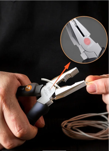 Плоскогубцы Deli HS HT2007C 180 мм, Soft Touch, оранжевый фото 3