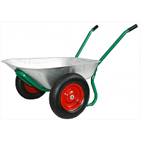 Тачка строительная, 65 л, 90 кг, 2 пневмоколеса