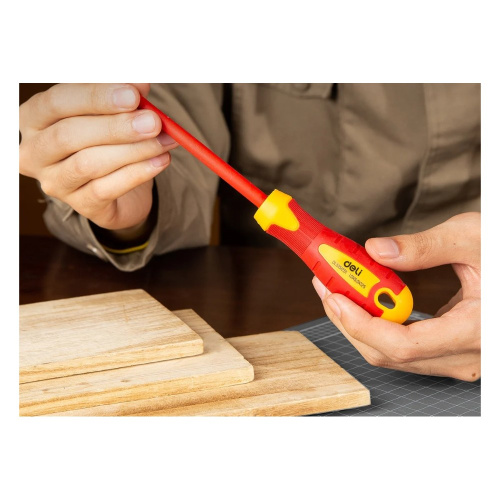 Отвертка Deli YS EDL5151251, диэлектрическая, SL5,5 x 125 мм фото 2