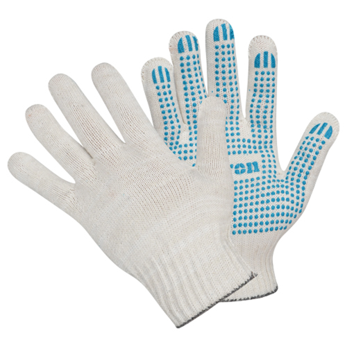 Перчатки трикотажные х/б с ПВХ покрытием Точка, 10 кл. вязки, белый, в и/у фото 3