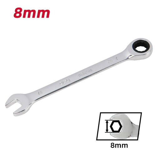 Ключ комбинированный Deli YS EDL34108, 8 мм, с трещоткой, 72 зуба фото 6