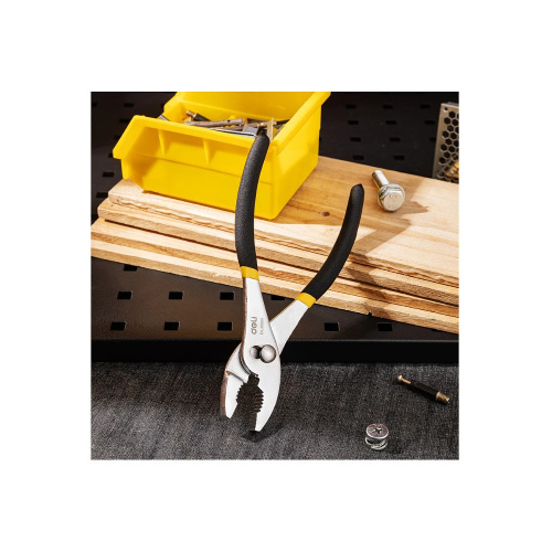 Переставные пассатижи Deli YS EDL25508, 200 мм., желтый, черный фото 2