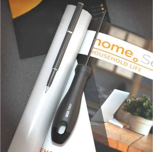 Отвертка Deli HS EHT1105 SL5x100 мм, Soft Touch, черный фото 2