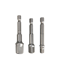 Набор адаптеров шестигранников Deli YS EDL110002, 1/4 на квадрат 1/4'', 3/8'', 1/2"