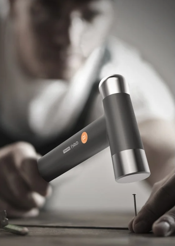 Молоток Deli HS EHT7008C 0.25 кг, Soft Touch, оранжевый фото 3