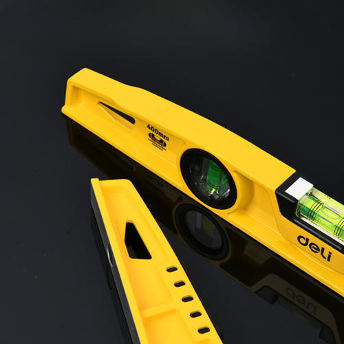 Уровень строительный Deli YS EDL290600Q, литой, 600 мм, с двойным обзором фото 4