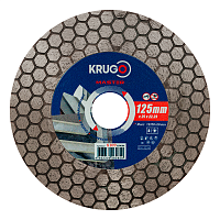 Круг алмазный по керамике "Krugo Master", 125 x 25 мм, сплошной