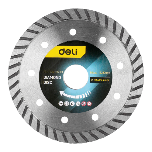 Диск алмазный Deli YS EDH-CQP125-E1, 125 x 22.2, турбированный