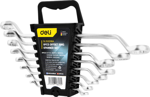 Набор ключей накидных Deli YS EDL150008A 6-22 мм, 8 шт.