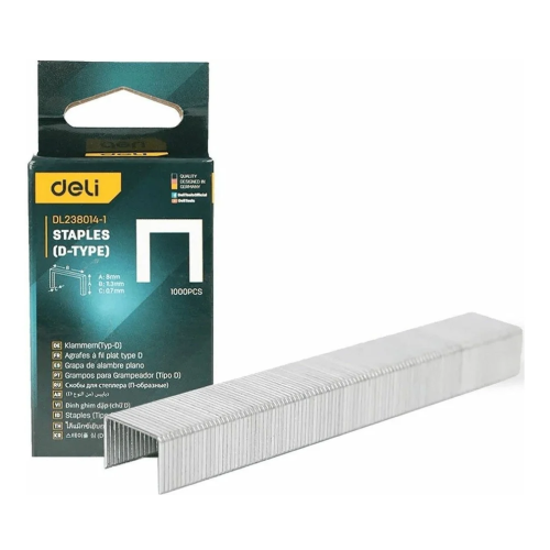 Скоба D Deli EDL238014-1, 12x11,2 мм, 1000 шт.