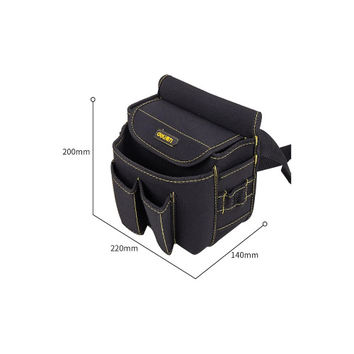 Сумка для инструментов поясная Deli YS EDL-P4, 220х140х200 мм, ткань Oxford, черный фото 10
