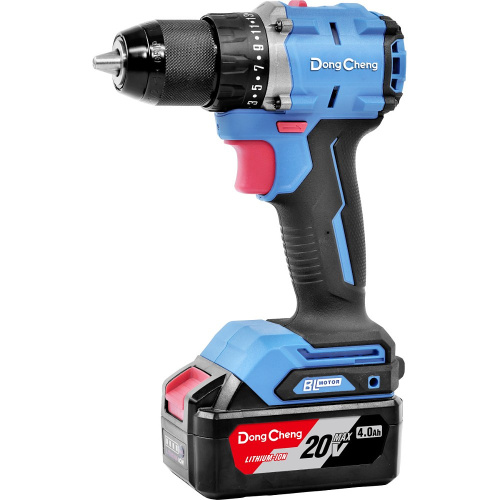 Аккумуляторная дрель-шуруповерт DongCheng DCJZ2060 (TYPE EM), 20 В, 60 Нм, 2 АКБ, 4 Ач, З/У 2 А фото 3
