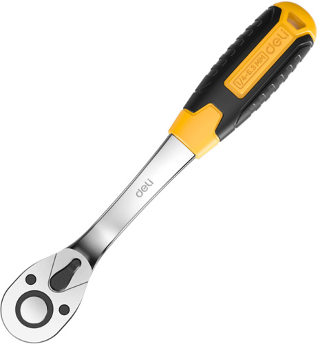 Ключ-трещотка Deli YS EDL2324 1/4", 150 мм, 72 зуба