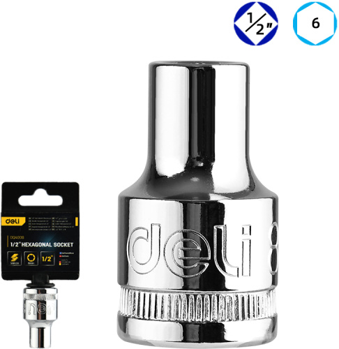 Головка торцевая шестигранная Deli YS EDQ4008 1/2", 8 мм фото 2