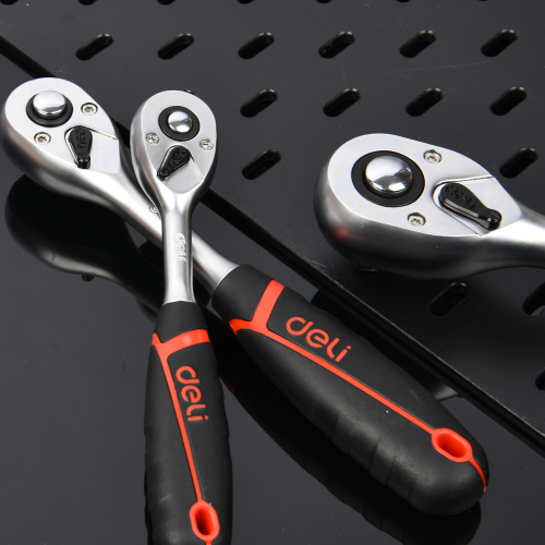 Ключ-трещотка Deli RS EDQ42802, 3/8", 200 мм, 72 зуба фото 3