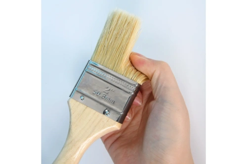 Кисть малярная плоская 2"-50 мм Deli YS EDL509122 деревянная рукоятка, искусственная щетина фото 4 Кисть малярная плоская 2"-50 мм Deli YS EDL509122 деревянная рукоятка, искусственная щетина фото 4