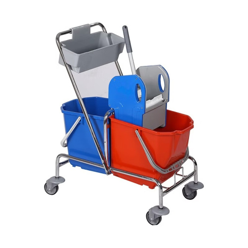 Тележка комплексная 2 х 25 л с отжимом и подставкой, металл