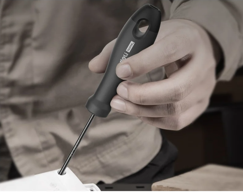 Отвертка Deli HS EHT1103 SL3x75 мм, Soft Touch, черный фото 4