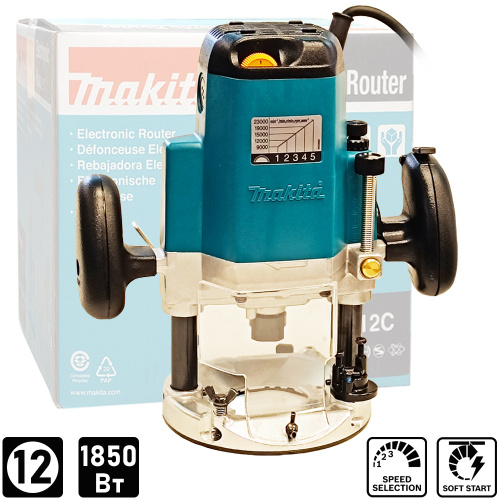 Фрезер MAKITA 3612C, 1850 Вт, цанга 12 мм Фрезер MAKITA 3612C, 1850 Вт, цанга 12 мм