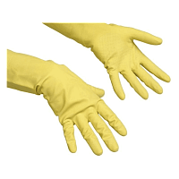 Перчатки латексные "Vileda Контракт", с внутренним х/б покрытием