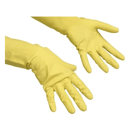 Перчатки латексные "Vileda Контракт", с внутренним х/б покрытием