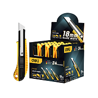 Нож строительный Deli YS EDL003B, 18 мм, универсальный, 24 шт./упак.