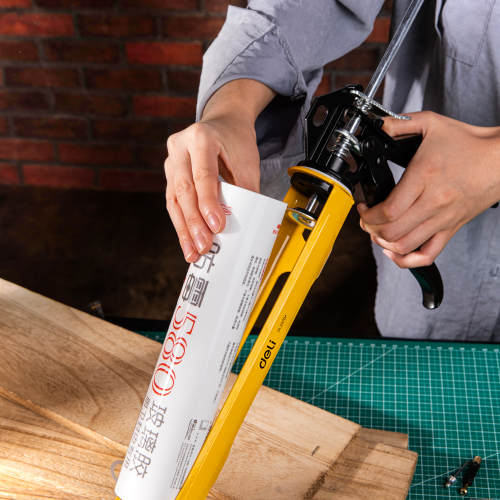 Пистолет для герметика Deli YS EDL2370A, полузакрытый, 250 мм фото 7