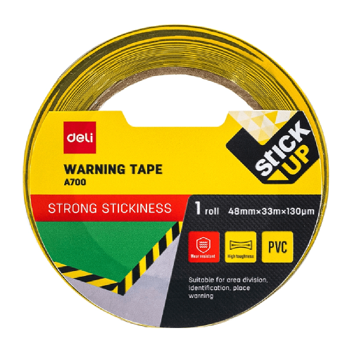 Клейкая лента разметочная Deli "Stick up Strong", 4.8 x 33 см/м, желто-черный